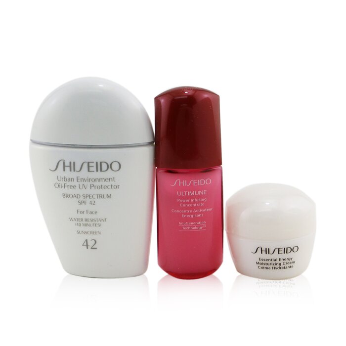 Shiseido Ultimate Daily Sun Набор: SPF 42 Солнцезащитный Крем 30мл + Увлажняющий Крем 10мл + Ultimune Power Infusing Концентрат 10мл 3pcsProduct Thumbnail