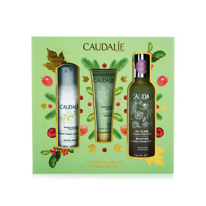 Caudalie The Beauty Essentials Набор: Beauty Elixir 100мл + Пенящееся Очищающее Средство 50мл + Гликолевый Пилинг 15мл 3pcsProduct Thumbnail