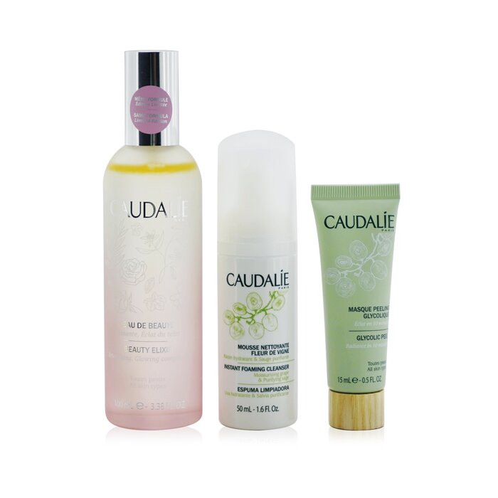 Caudalie The Beauty Essentials Set: Beauty Elixir 100ml+ Instant Foaming Cleanser 50ml+ Glycolic Peel 15ml 3pcsProduct Thumbnail