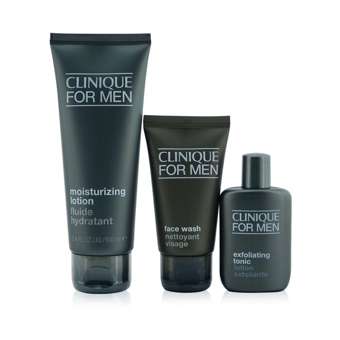 Clinique Great Skin For Men Normal To Dry Skins 3-Pieces Set : Face Wash 50ml + Exfoliating Tonic 30ml + Moisturizing Lotion 100ml 3pcsProduct Thumbnail