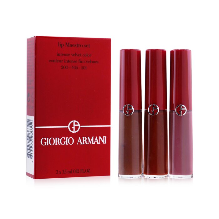 Giorgio Armani Lip Maestro Intense Velvet Color Set (3x Mini Liquid Lipstick) 3x3.5ml/0.12ozProduct Thumbnail
