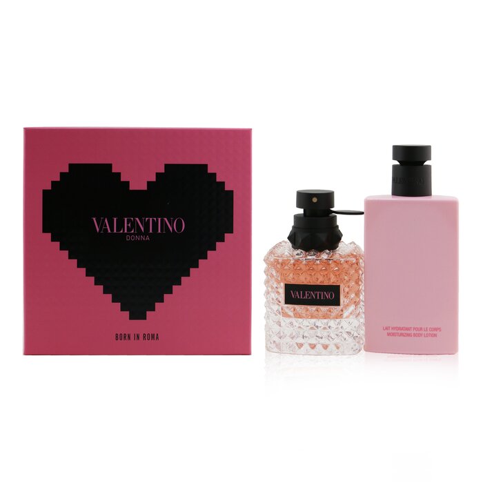 Valentino مجموعة Valentino Donna Born In Roma: أو دو برفوم سبراي 50مل/1.7 أوقية + غسول معطر للجسم 100مل/3.4 أوقية 2pcsProduct Thumbnail