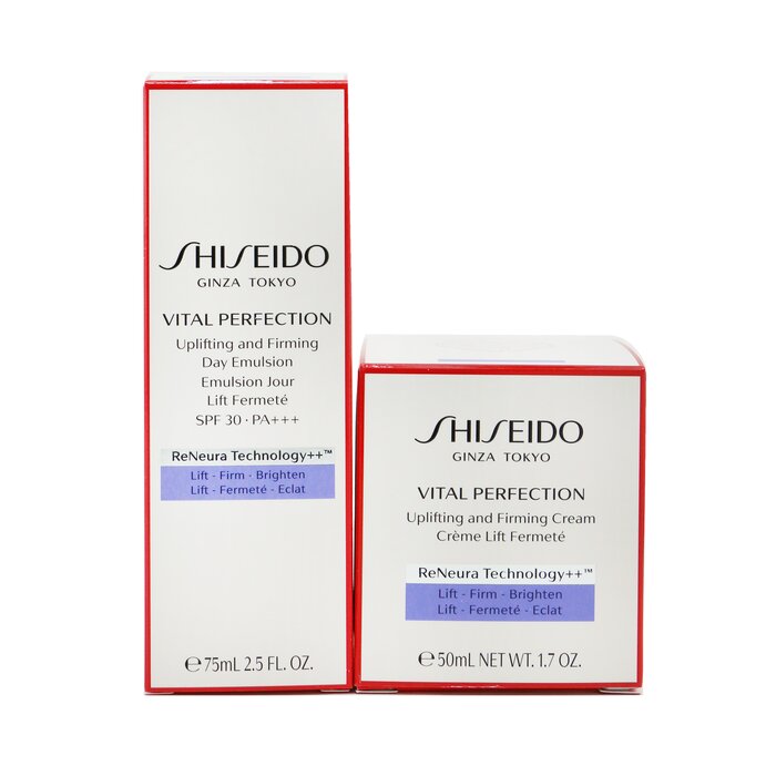 Shiseido مجموعة ليلية ونهارية لشد البشرة Vital Perfection: كريم 50مل + مستحلب نهاري SPF 30 PA+++ 75مل 2pcsProduct Thumbnail