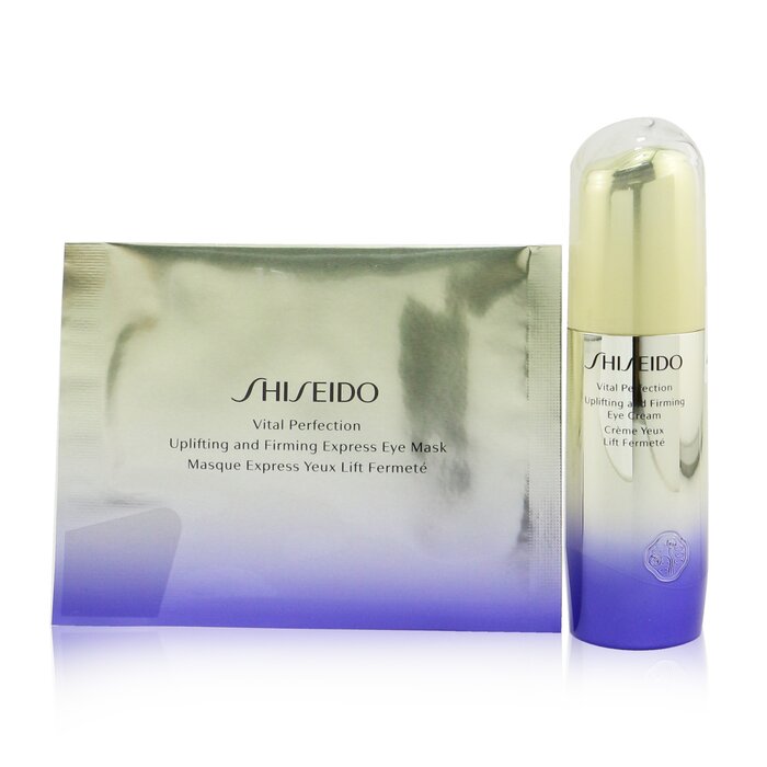 Shiseido Vital Perfection Uplifting & Firming Eye Set: Eye Cream 15ml + Eye Mask 12pairs 2pcsProduct Thumbnail