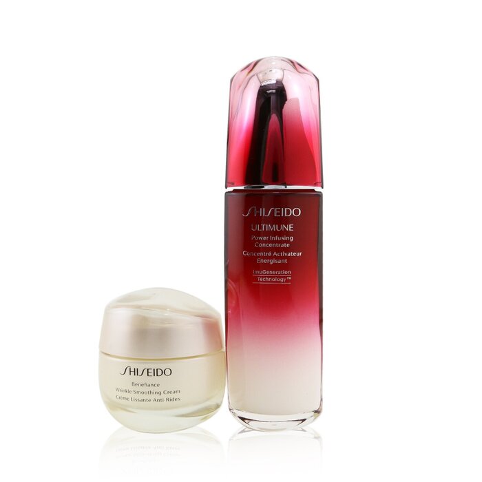 Shiseido مجموعة تنعيم التجاعيد Defend & Regenerate Power: محلول Ultimune Power N 100مل + كريم ملين للتجاعيد Benefiance 50مل 2pcsProduct Thumbnail