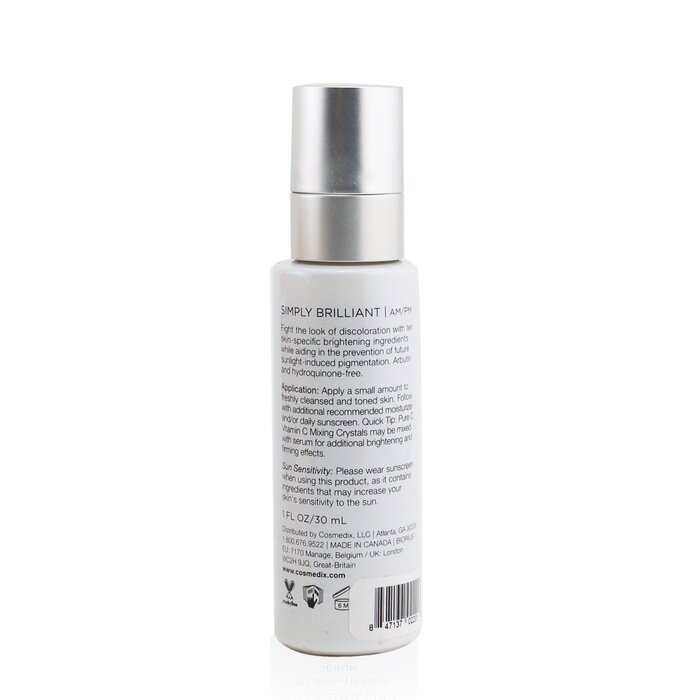 CosMedix Simply Brilliant 24/7 Brightening Serum (Unboxed) 30ml/1ozProduct Thumbnail