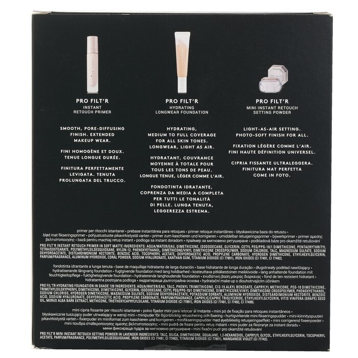 Fenty Beauty by Rihanna Pro Filt'R Hydrating Complexion Kit: Foundation 32ml + Primer 32ml + Instant Retouch Setting Powder 7.8g 3pcsProduct Thumbnail