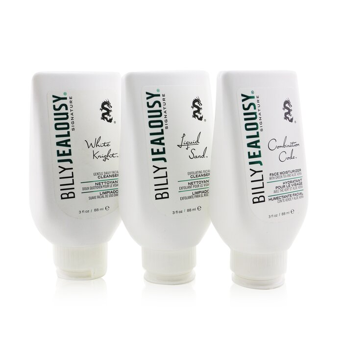 Billy Jealousy Face3Some Kit ערכה לטיפוח עור הפנים: Face Moisturizer 88ml + Exfoliating Facial Cleanser 88ml + Gentle Daily Facial Cleanser 88ml (ללא קופסה) 3pcsProduct Thumbnail