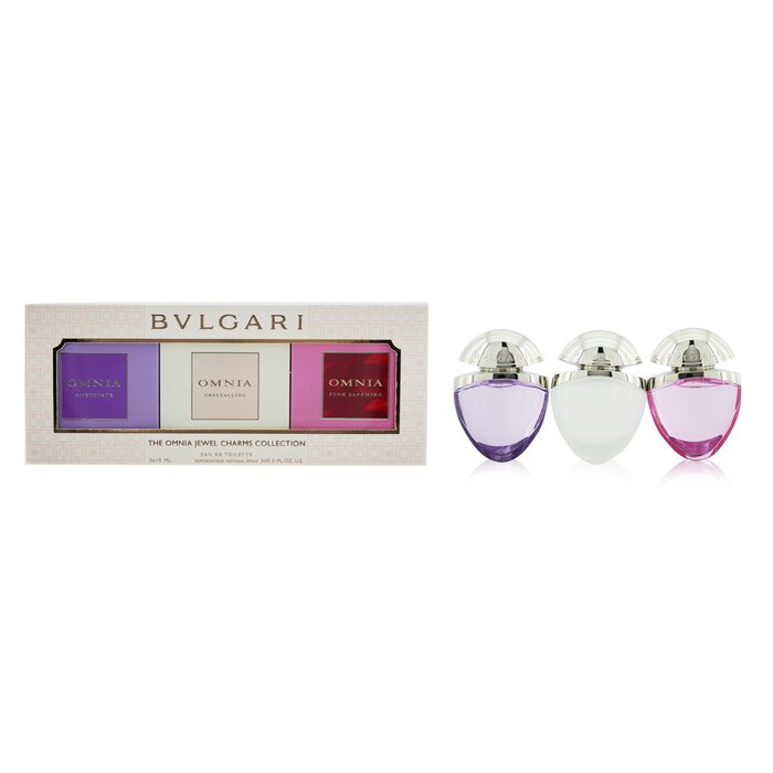 Bvlgari The Omnia Jewel Charms Collection אוסף : Amethyste או דה טואלט ספריי + Crystalline או דה טואלט ספריי + Pink Sapphire או דה טואלט ספריי 3x15ml/0.5ozProduct Thumbnail