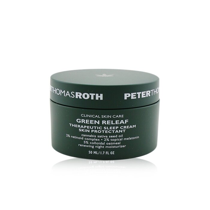 彼得罗夫 Peter Thomas Roth Green Releaf Therapeutic Sleep Cream Skin Protectant - Renewing Night Moisturizer (Exp. Date: 07/2021) 50ml/1.7ozProduct Thumbnail
