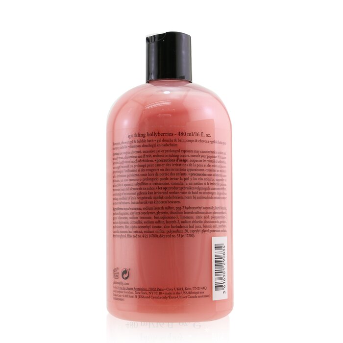 Philosophy 自然哲理  閃閃發光的冬青莓洗髮水， 淋浴凝膠和泡泡浴 480ml/16ozProduct Thumbnail