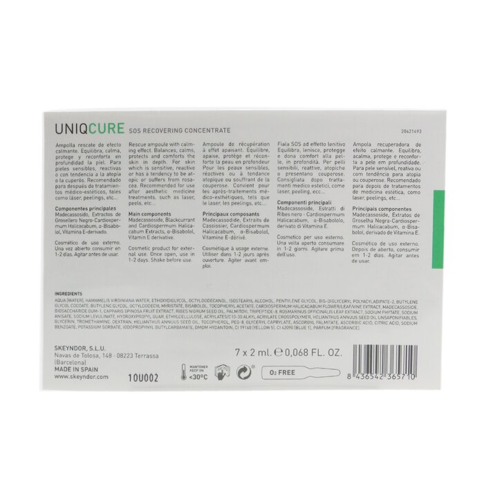 SKEYNDOR Uniqcure SOS regenerační koncentrát (vhodný pro použití po ošetření estetickou medicínou) 7x2mlx0.068ozProduct Thumbnail