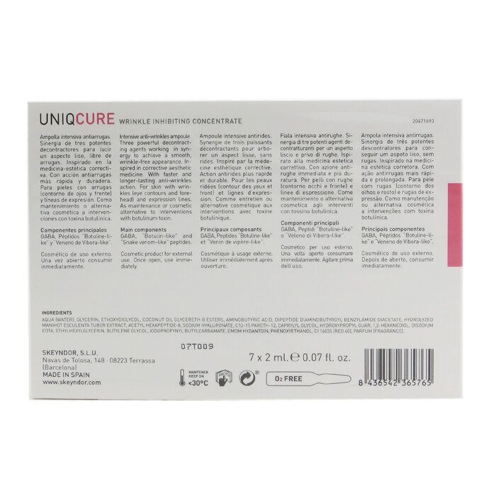 SKEYNDOR Uniqcure Wrinkle Inhibiting Concentrate (за бръчки и мимически бръчки) 7x2ml/0.07ozProduct Thumbnail