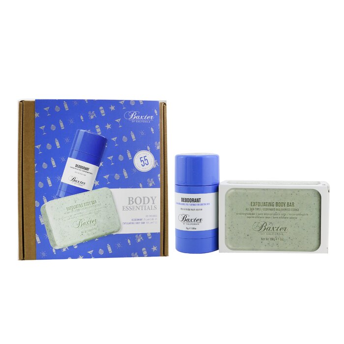 Baxter Of California Body Essentials 2-Pieces Full Size Set: Deodorant 75g + Exfoliating Body Bar 198g 2pcsProduct Thumbnail