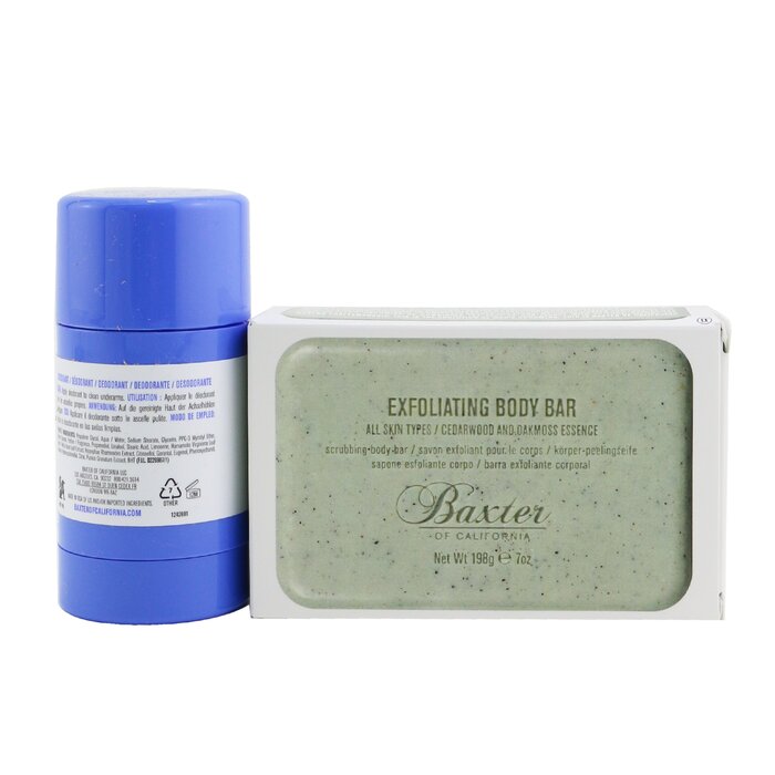 Baxter Of California Body Essentials 2-Pieces Full Size Set: Deodorant 75g + Exfoliating Body Bar 198g 2pcsProduct Thumbnail