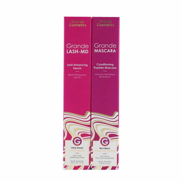 Grande Cosmetics (GrandeLash) Set Golden Girl Dúo: GrandeLASH MD 2ml + GrandeMáscara 5.6g + Bag 3pcsProduct Thumbnail