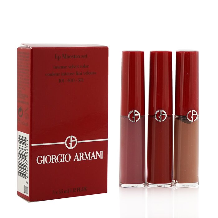 ジョルジオ アルマーニ Giorgio Armani Lip Maestro Intense Velvet Color Set (3x Mini Liquid Lipstick) 3x3.5ml/0.12ozProduct Thumbnail