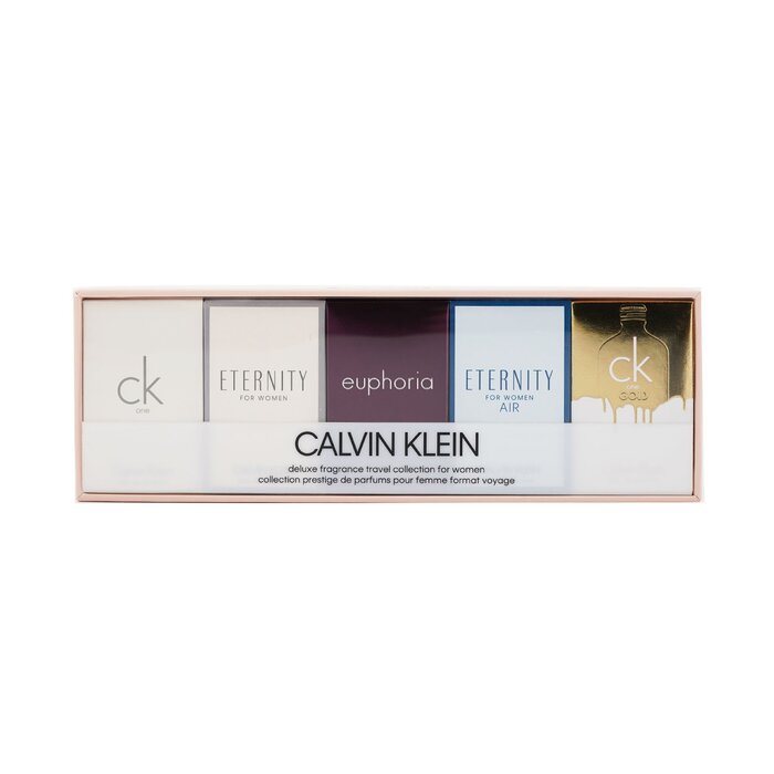 Calvin Klein CK 卡爾文·克雷恩 (卡文克萊) Deluxe Fragrance Travel Collection: CK One EDT 10ml + CK One Gold EDT 10ml + Eternity EDP 5ml + Eternity Air EDP 5ml + Euphoria EDP 4ml (Box Slightly Damaged) 5pcsProduct Thumbnail