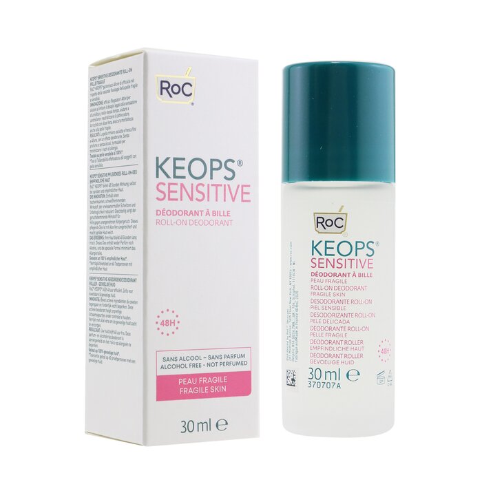 ROC KEOPS Sensitive Roll-On Deodorant 48H - Alcohol Free & Not Perfumed (Fragile Skin) 30ml/1ozProduct Thumbnail