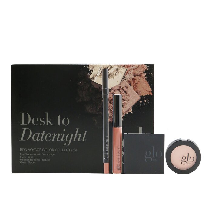 Glo Skin Beauty Desk to Datenight (迷你眼影盒 + 胭脂 +唇筆 + 唇彩) 4pcsProduct Thumbnail