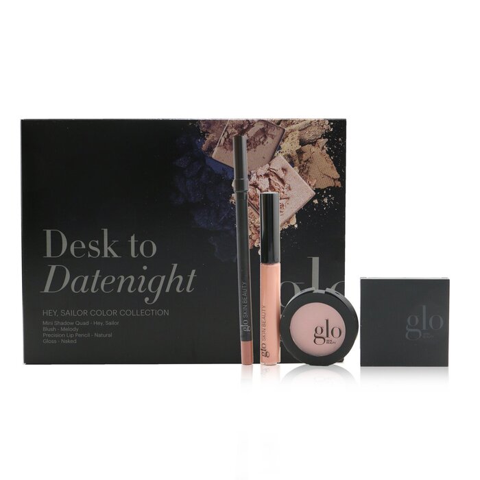 Glo Skin Beauty Desk to Datenight (迷你眼影盒 + 胭脂 +唇筆 + 唇彩) 4pcsProduct Thumbnail