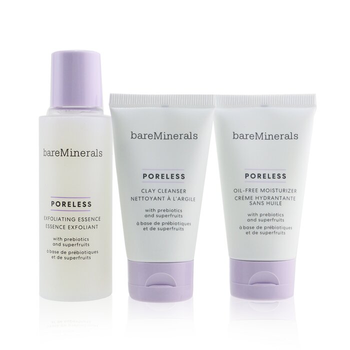 BareMinerals Poreless At Any Age Starter Kit: Clay Cleanser 30ml+Exfoliating Essence 50ml+Oil-Free Moisturizer 30ml (Box Slightly Damaged) 3pcsProduct Thumbnail