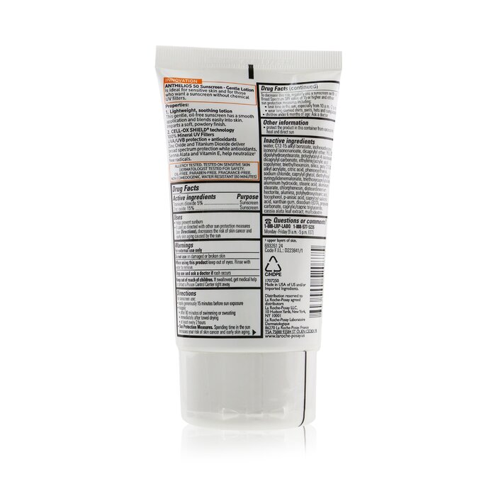 La Roche Posay Anthelios 50 Mineral Sunscreen - Gentle Lotion For Face & Body SPF 50 120ml/4ozProduct Thumbnail