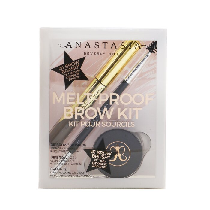 Anastasia Beverly Hills Melt Proof Brow Kit (Dipbrow Gel + Dipbrow Pomade + Brush 12) 3pcsProduct Thumbnail