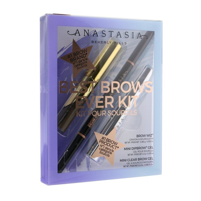 Anastasia Beverly Hills Best Brows Ever Kit (Brow Wiz + Mini Dipbrow Gel + Mini Clear Brow Gel) 3pcsProduct Thumbnail