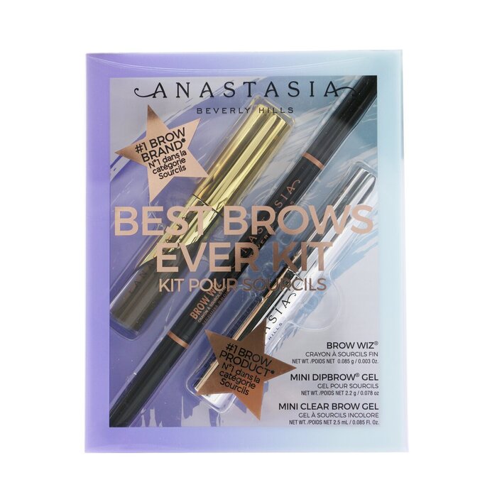 Anastasia Beverly Hills Best Brows Ever Kit (Brow Wiz + Mini Dipbrow Gel + Mini Clear Brow Gel) 3pcsProduct Thumbnail
