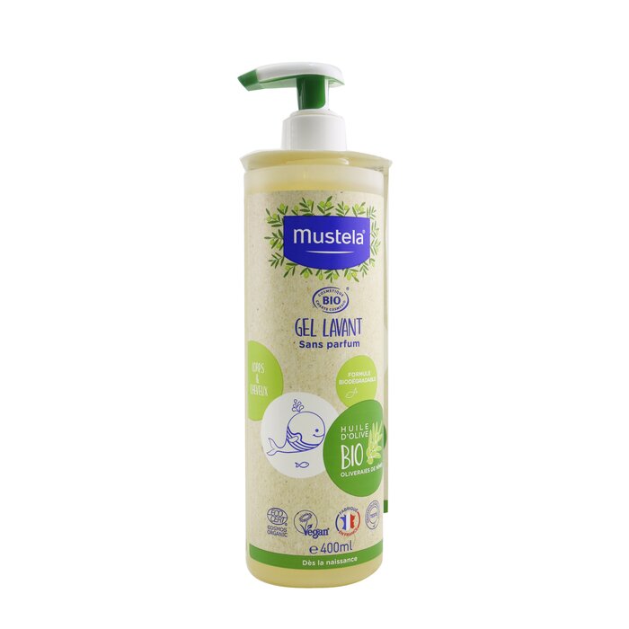 Mustela Organic Cleansing Gel with Olive Oil - Fragrance Free 400ml/15.32ozProduct Thumbnail