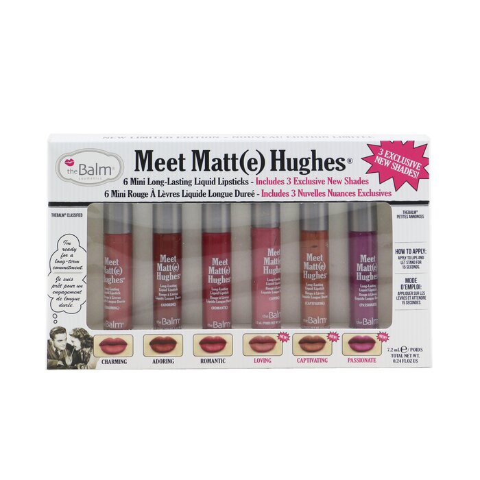 TheBalm Meet Matt(e) Hughes 6 Mini Long Lasting Liquid Lipsticks Kit  6x1.2ml/0.04ozProduct Thumbnail