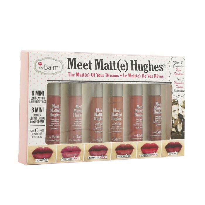 TheBalm Meet Matt(e) Hughes 6 Mini Long Lasting Liquid Lipsticks Kit 6x1.2ml/0.04ozProduct Thumbnail