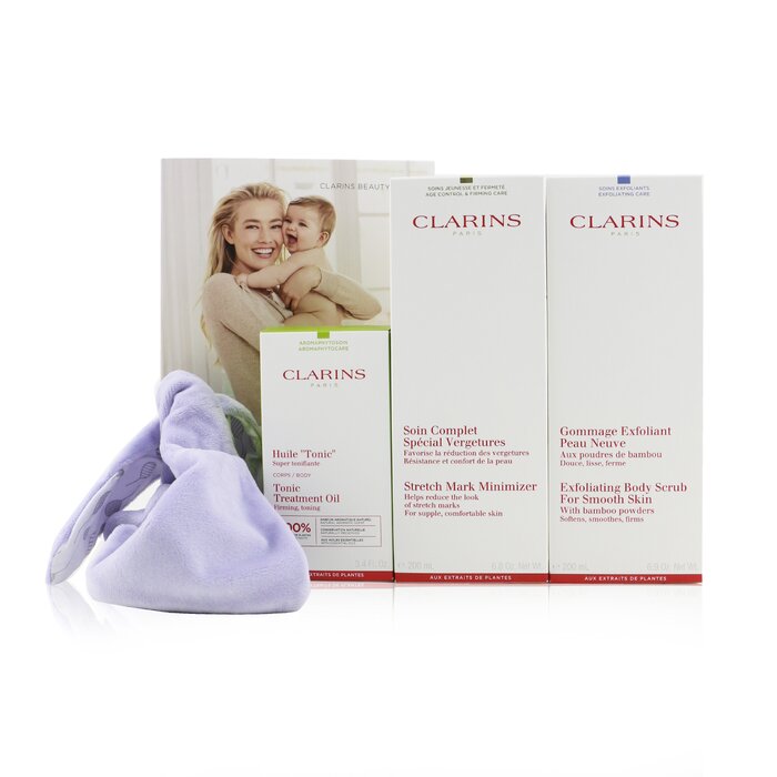 クラランス Clarins A Beautiful Pregnancy Set: Stretch Mark Minimizer 200ml+ Exfoliating Body Scrub 200ml+ Body Treatment Oil-Tonic 100ml 3pcsProduct Thumbnail