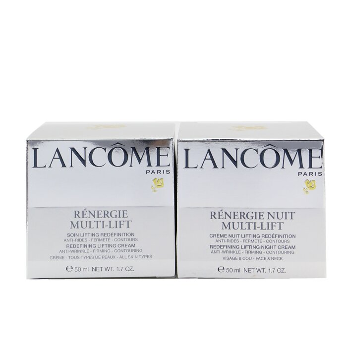 Lancome Renergie Multi-Lift Day & Night Partners Set: 1x Renergie Multi-Lift Creme SPF 15 - All Skin Types - 50ml/1.7oz + 1x Renergie Multi-Lift Night Creme - For Face & Neck - 50ml/1.7oz 2pcsProduct Thumbnail