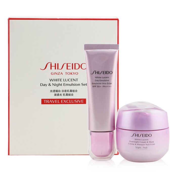 Shiseido White Lucent Day & Night Emulsion Set: Brightening Day Emulsion SPF 50 PA+++ 50ml + Overnight Cream & Mask 75ml 2pcsProduct Thumbnail