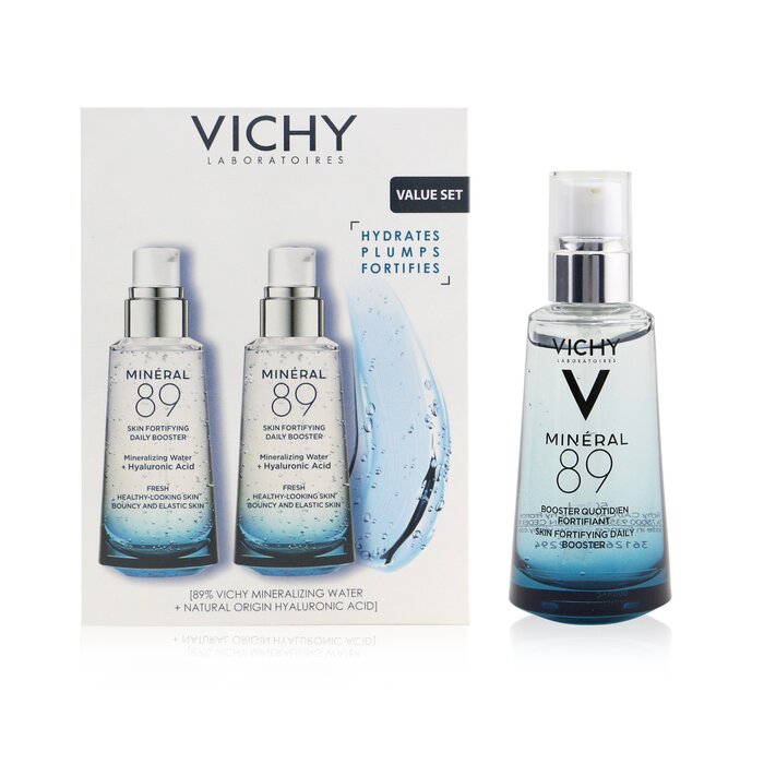 Vichy Mineral 89 Fortifying & Plumping Daily Booster (89% Mineralizing Water + Hyaluronic Acid) Duo Pack 2x50ml/1.7ozProduct Thumbnail