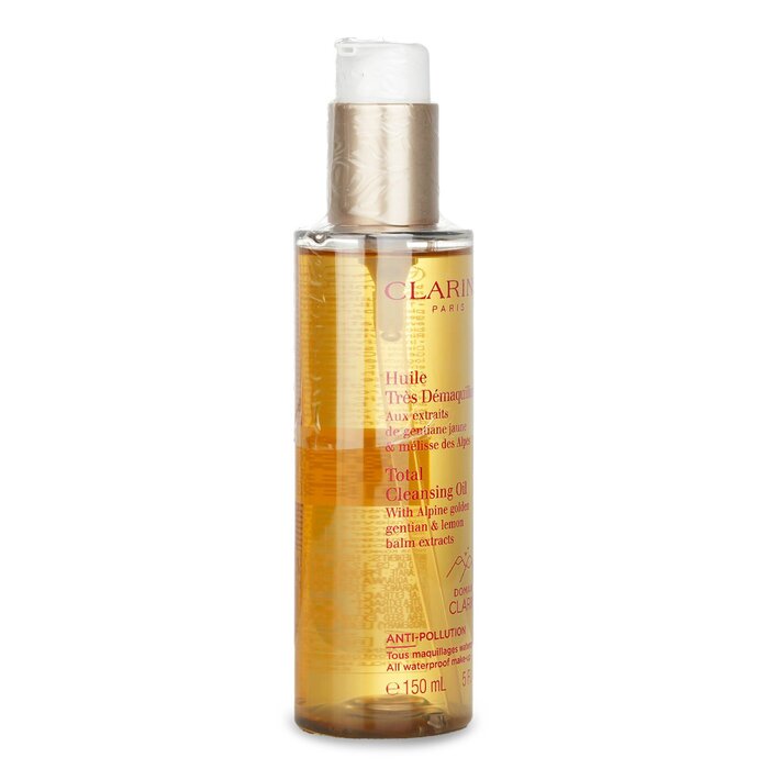 Clarins Total Cleansing Oil with Alpine Golden Gentian & Lemon Balm Extracts (All Waterproof Make-up)  150ml/5ozProduct Thumbnail