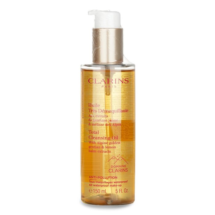 Clarins Total Cleansing Oil with Alpine Golden Gentian & Lemon Balm Extracts (All Waterproof Make-up)  150ml/5ozProduct Thumbnail
