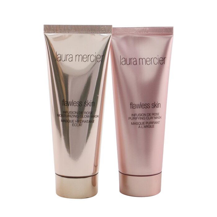 Laura Mercier Infusion De Rose Mask Duo Set: Flawless skin moisturizing glow mask 75g/2.5oz + Flawless skin ...(Box Slightly Damaged) 2pcsProduct Thumbnail