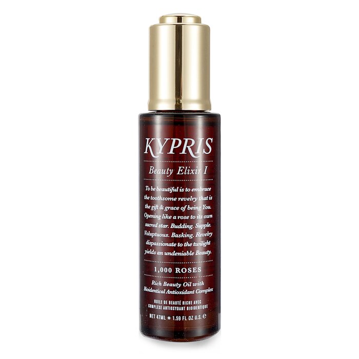 Kypris Beauty Elixir I - Rich Beauty Oil, jossa on bioidenttinen antioksidanttikompleksi (1000 ruusulla) 47ml/1.59ozProduct Thumbnail