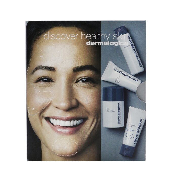 Dermalogica مجموعة Discover Healthy Skin: مستحضر قبل التنظيف 30مل + جل منظف خاص 15مل + مقشر يومي 13 جرام + كريم ملين للبشرة 15مل 4pcsProduct Thumbnail