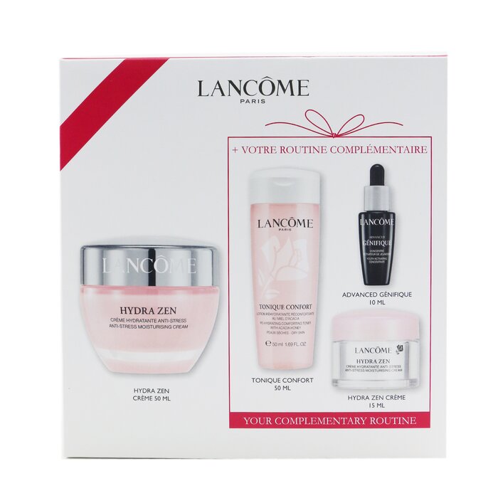 Lancome My Soothing Routine Set: Confort Tonique 50ml + Hydra Zen Anti-Stress Moisturizing Cream 15ml + Hydra Zen Anti-Stress Moisturizing Cream 50ml + Genifique Advanced Youth Activating Concentrate 10ml 4pcsProduct Thumbnail
