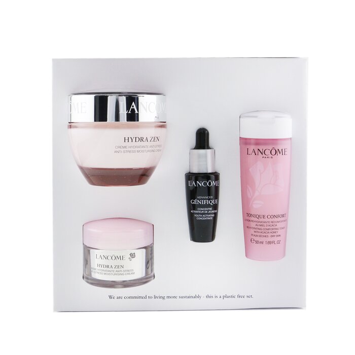 Lancome My Soothing Routine Set: Confort Tonique 50ml + Hydra Zen Anti-Stress Moisturizing Cream 15ml + Hydra Zen Anti-Stress Moisturizing Cream 50ml + Genifique Advanced Youth Activating Concentrate 10ml 4pcsProduct Thumbnail