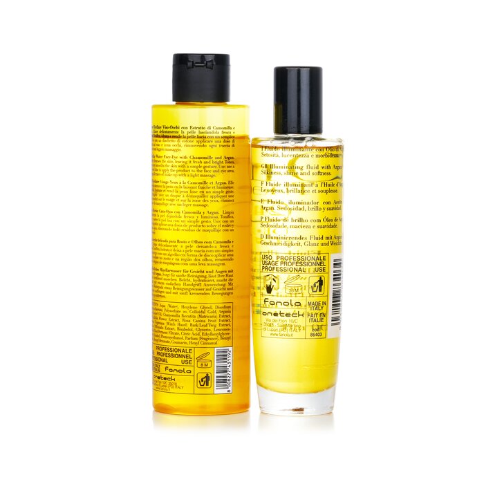 ファノーラ Fanola Oro Therapy 24k Golden Beauty Set (Limited Edition): Oro Puro Illuminating Fluid 100ml + Gold Beauty Micellar Water 200ml 2pcsProduct Thumbnail