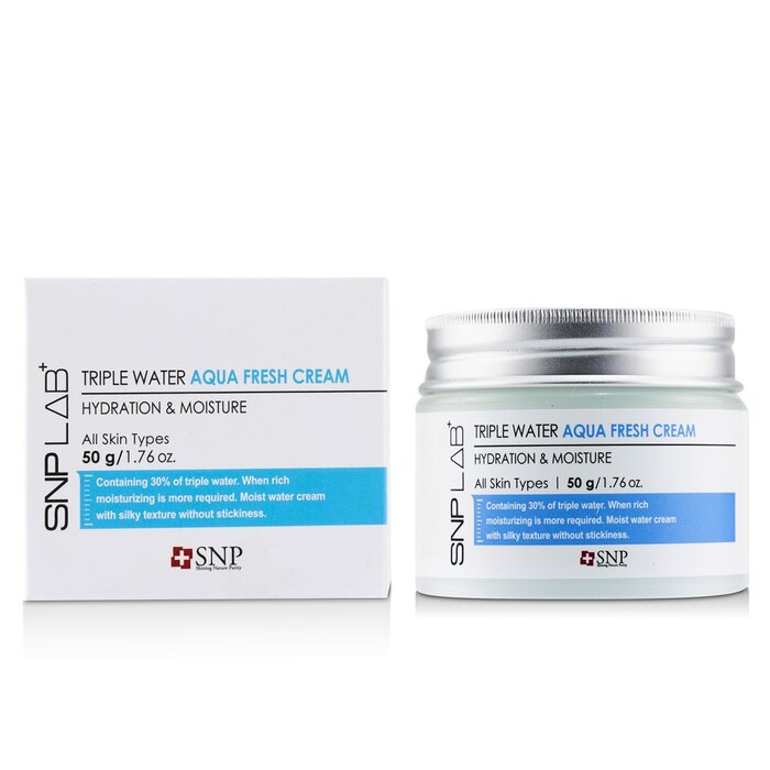 SNP Lab+ Triple Water Aqua Fresh Cream - Hydration & Moisture (For All Skin Types) (Exp. Date: 12/2021) 50g/1.76ozProduct Thumbnail