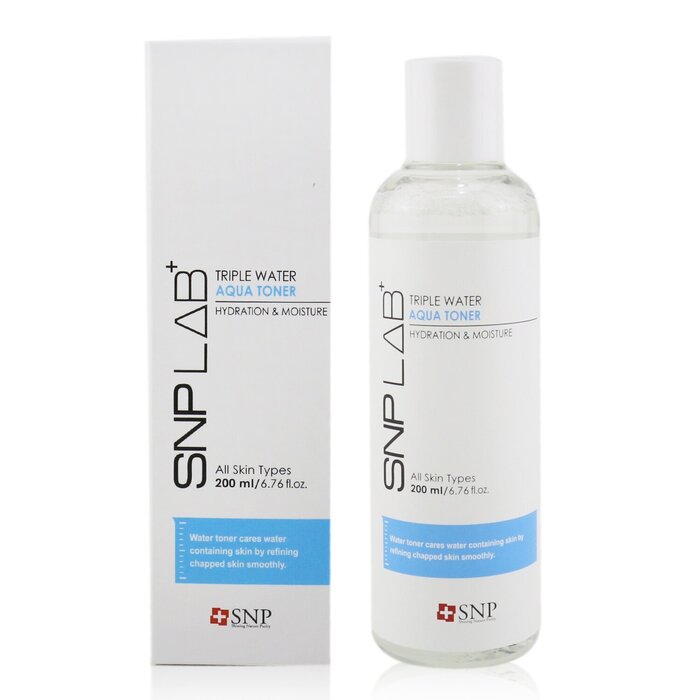 SNP Lab+ Triple Water Aqua Toner - Hydration & Moisture (For All Skin Types) (Exp. Date: 11/2021) 200ml/6.76ozProduct Thumbnail