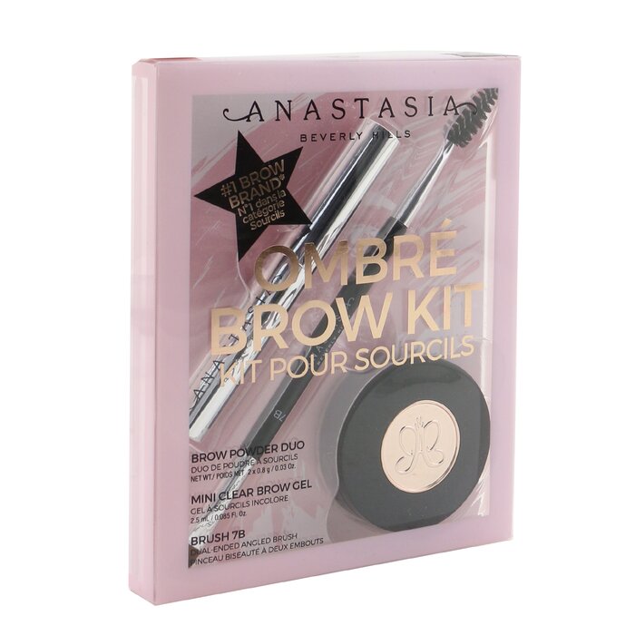 Anastasia Beverly Hills Ombre Brow Kit (Brow Powder Duo + Mini Clear Brow Gel + Brush 7B) 3pcsProduct Thumbnail