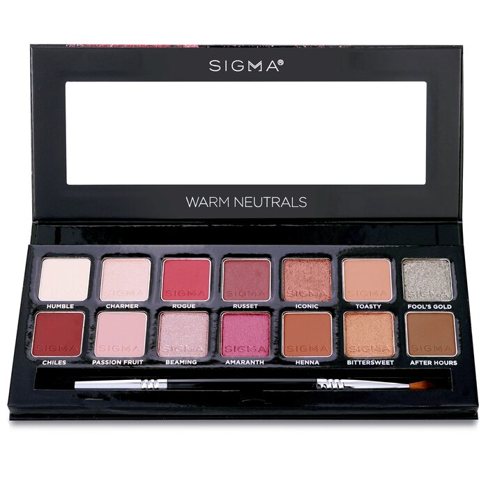 Sigma Beauty Warm Neutrals Eyeshadow Palette (14x Eyeshadow + 1x Dual Ended Brush) 19.04g/0.67ozProduct Thumbnail