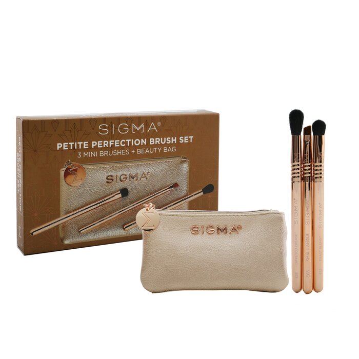 Sigma Beauty Petite Perfection Brush Set (3x Mini Brushes, 1x Bag) 3pcs+1bagProduct Thumbnail